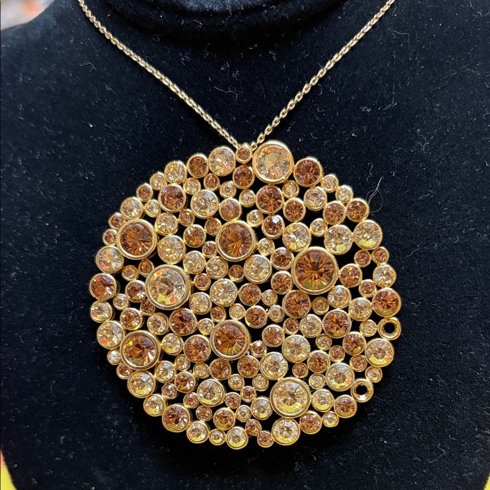 Nordstrom Gold and Brown Stone Necklace